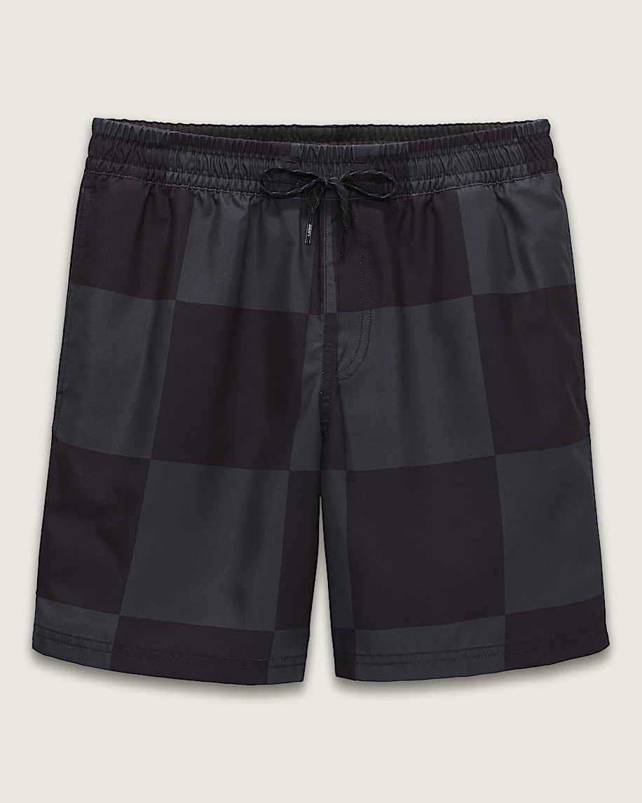 Kids Primary Checkerboard Shorts VANS Checkerboard Black  Grey FLATLAY