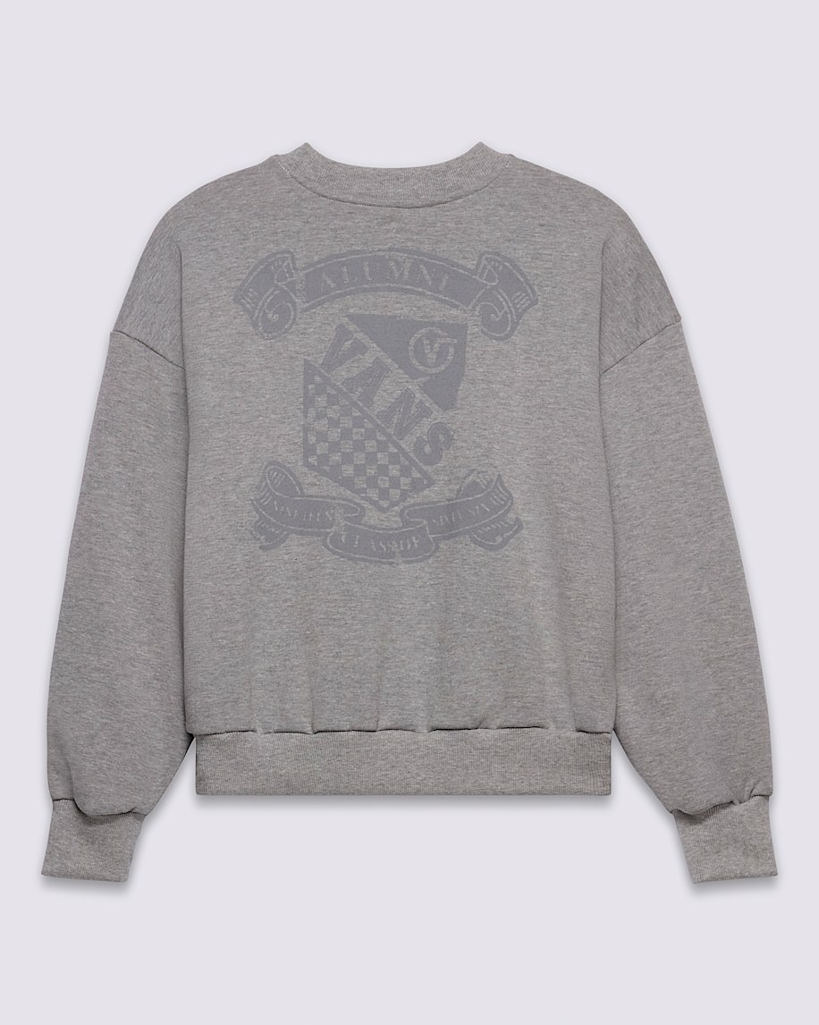 Faded Lessons Retro Crew Sweatshirt VANS Cement Heather Grey HERO