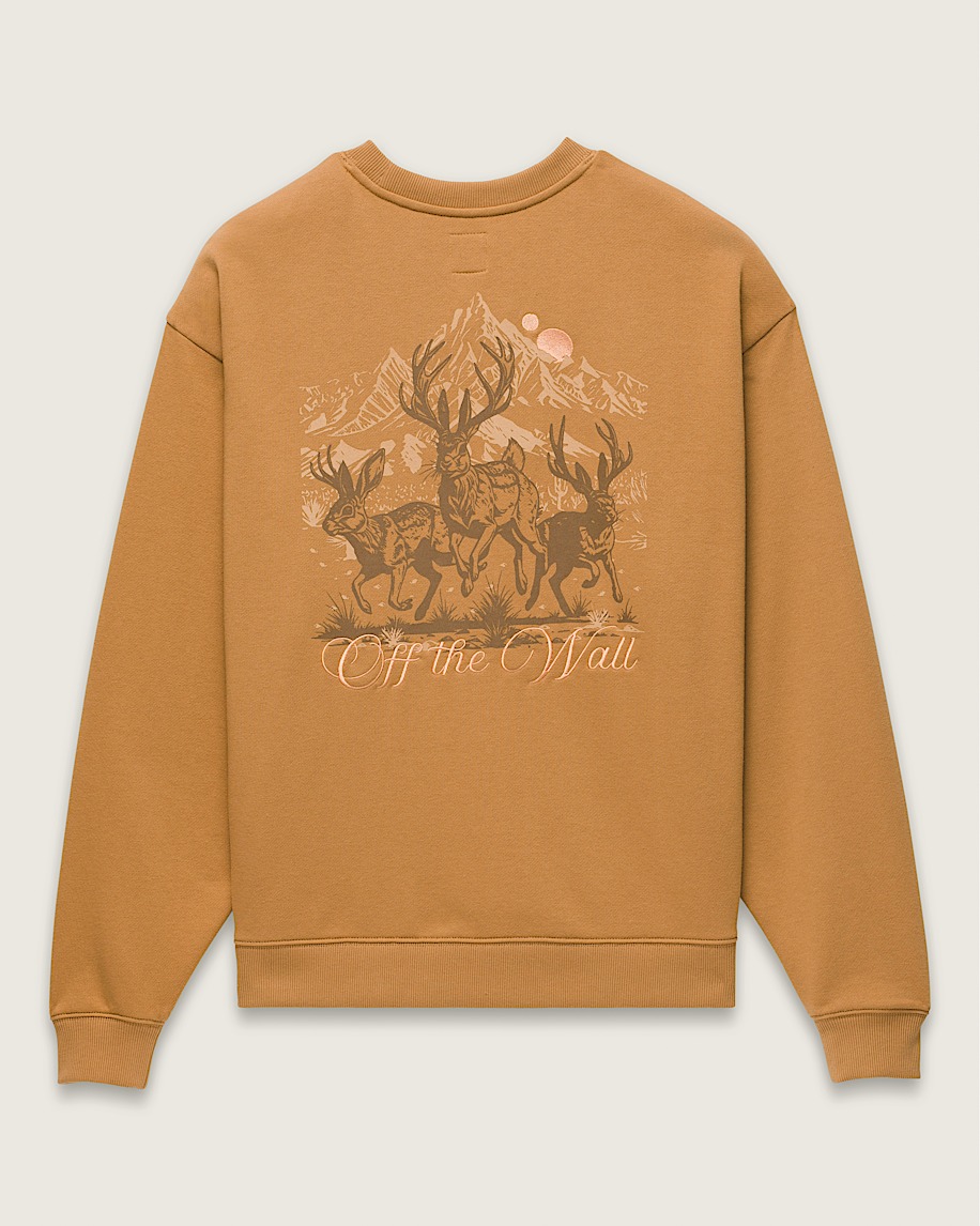 On The Move Oversized Crew Sweatshirt VANS Brown Sugar FLATLAY