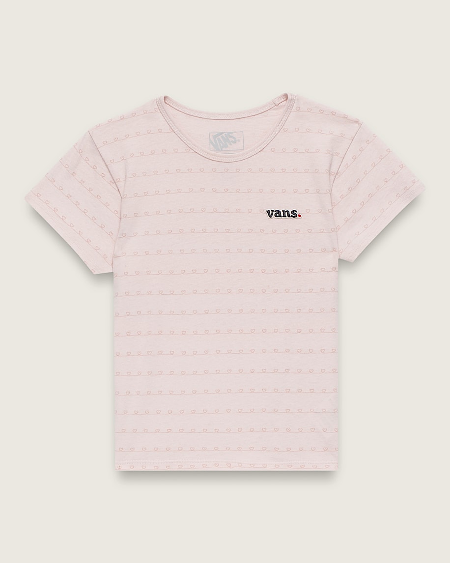 Kids Ribbon Mini TShirt VANS Sepia Rose Pink FLATLAY