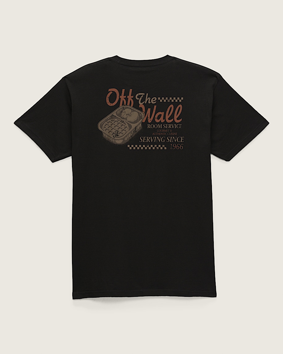Waffle Room Service TShirt VANS Black FLATLAY