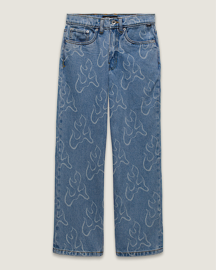 Kids Check5 Blaze Loose Pants VANS Stonewash Blue FLATLAY