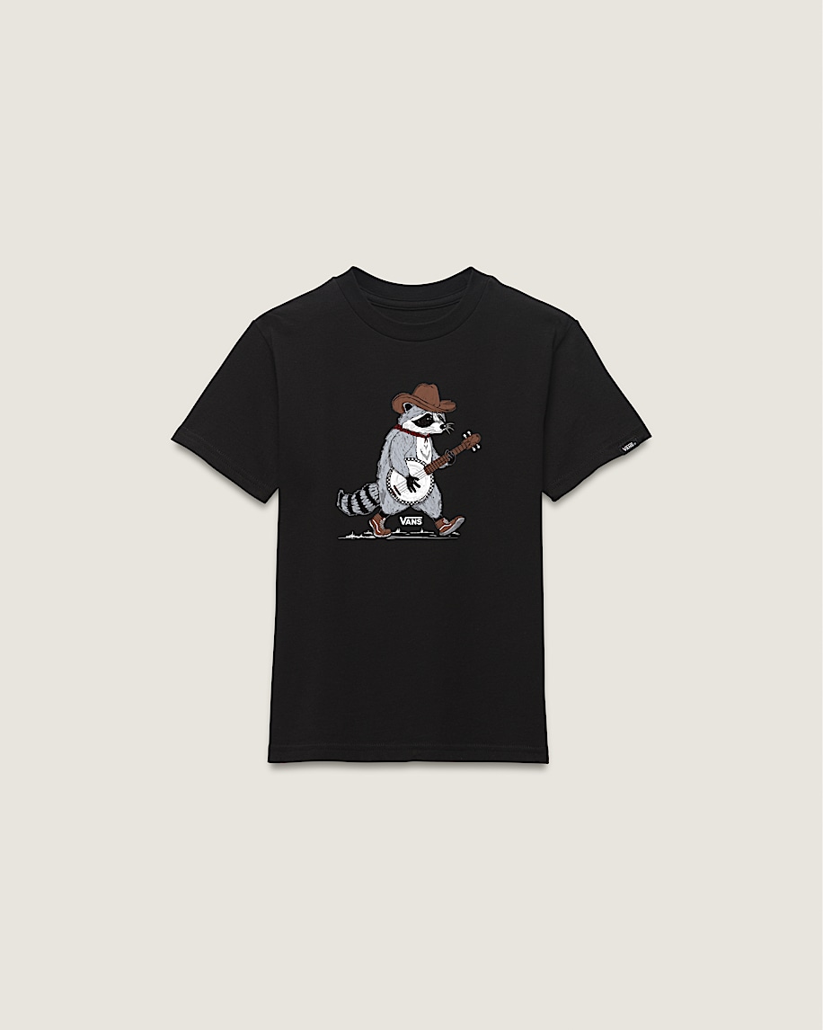 Little Kids Racoon Banjo TShirt VANS Black FLATLAY