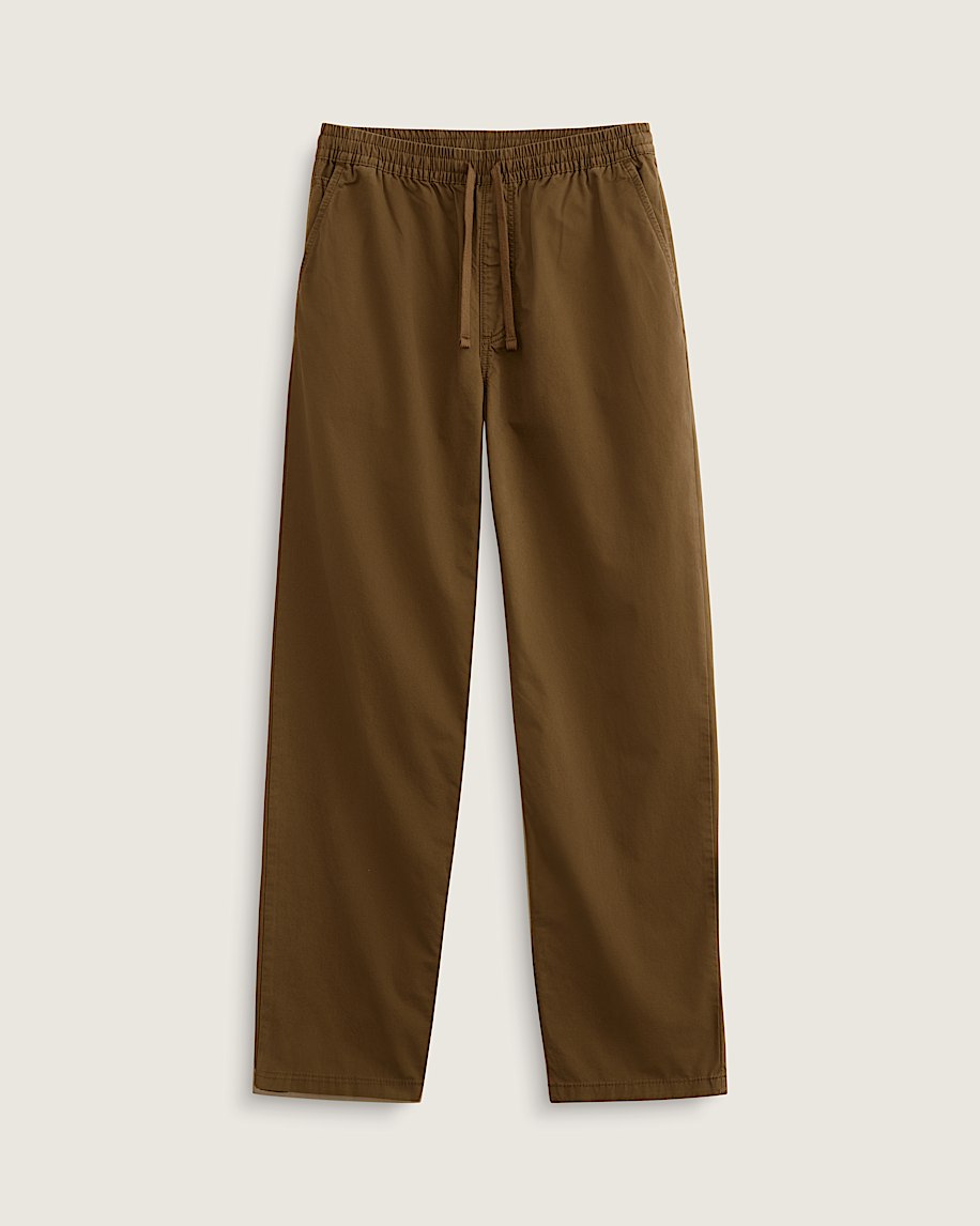 Range Baggy Tapered Elastic Pants VANS Canteen Brown FLATLAY