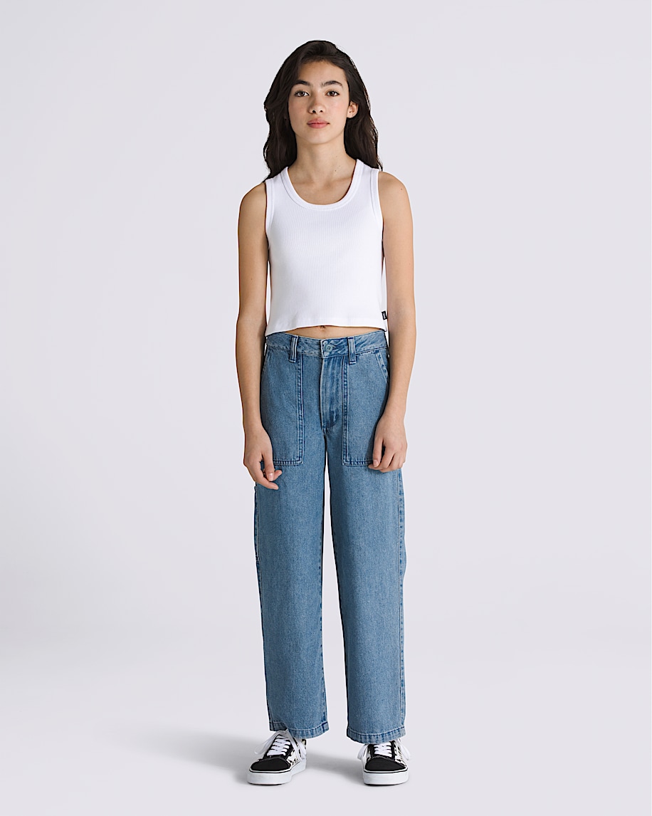 Kids Drew Rib Tank Top VANS White ALT2