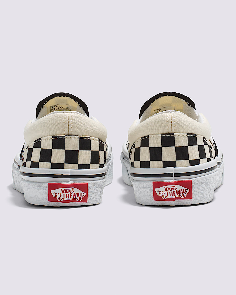 Little Kids Classic SlipOn Checkerboard Shoe VANS Checkerboard Black  White ALT5