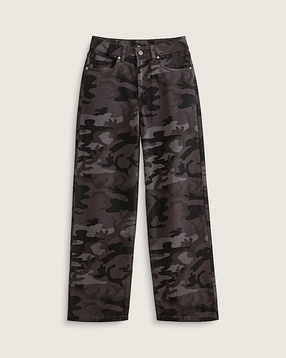 Sirelle 5 Pocket Denim Puddle Pants VANS Camo Black  Grey HERO