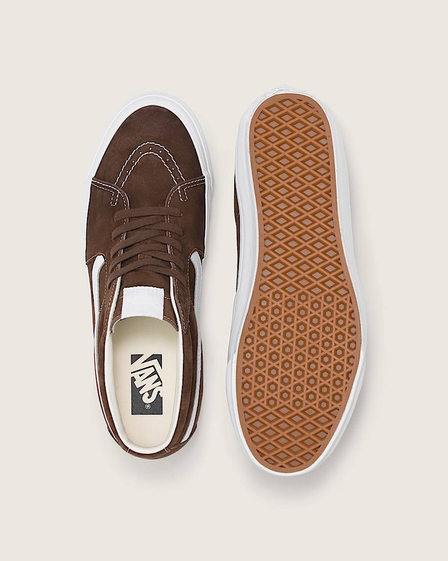 Premium Sk8-Mid Suede Shoe in Potting Soil Brown | Vans