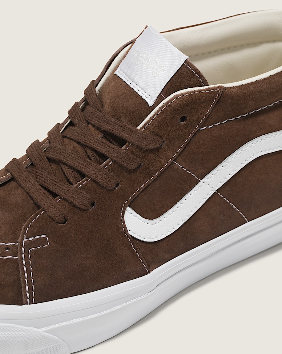 Premium Sk8-Mid Suede Shoe in Potting Soil Brown | Vans