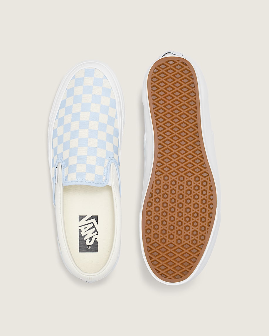Premium Classic SlipOn Checkerboard Shoe VANS Ice Melt Blue  White ALT2