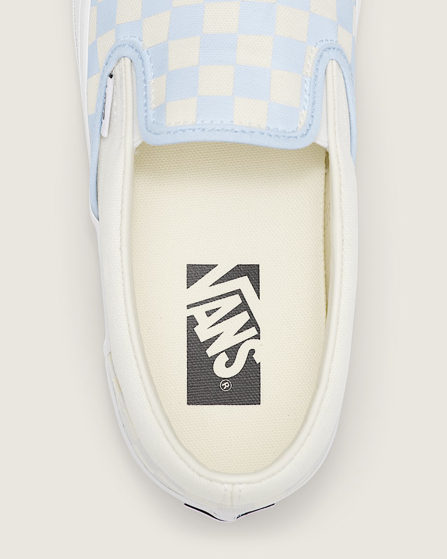 Premium Classic SlipOn Checkerboard Shoe VANS Ice Melt Blue  White ALT4