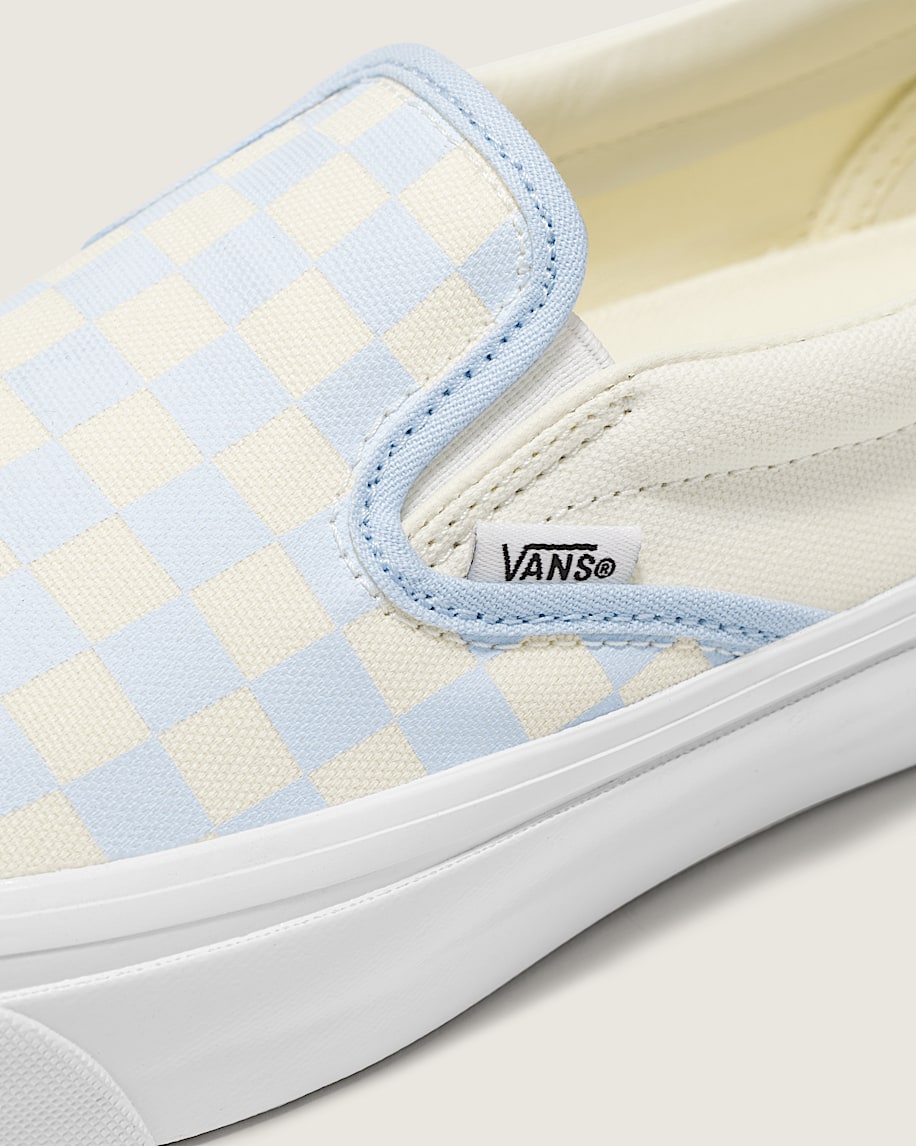 Premium Classic SlipOn Checkerboard Shoe VANS Ice Melt Blue  White ALT5