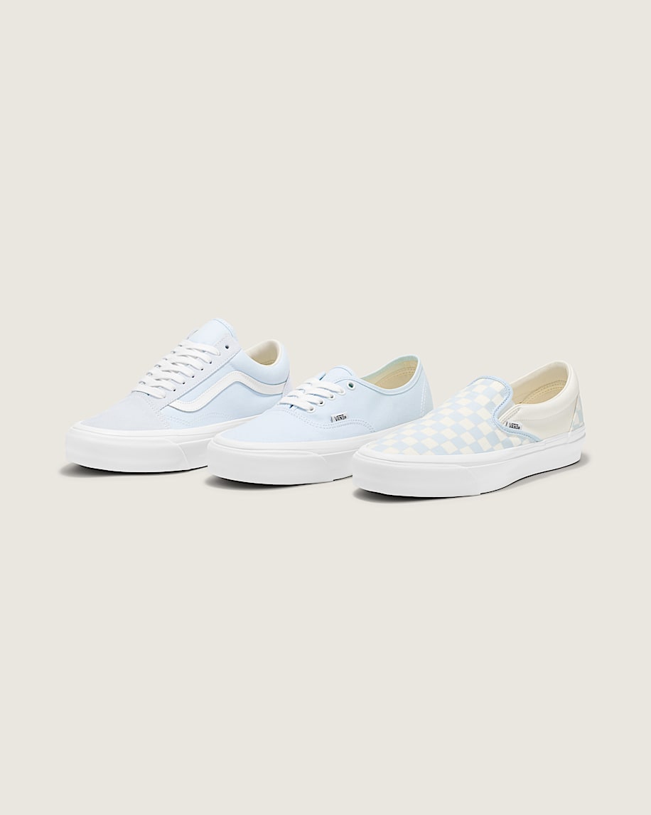 Premium Classic SlipOn Checkerboard Shoe VANS Ice Melt Blue  White ALT6