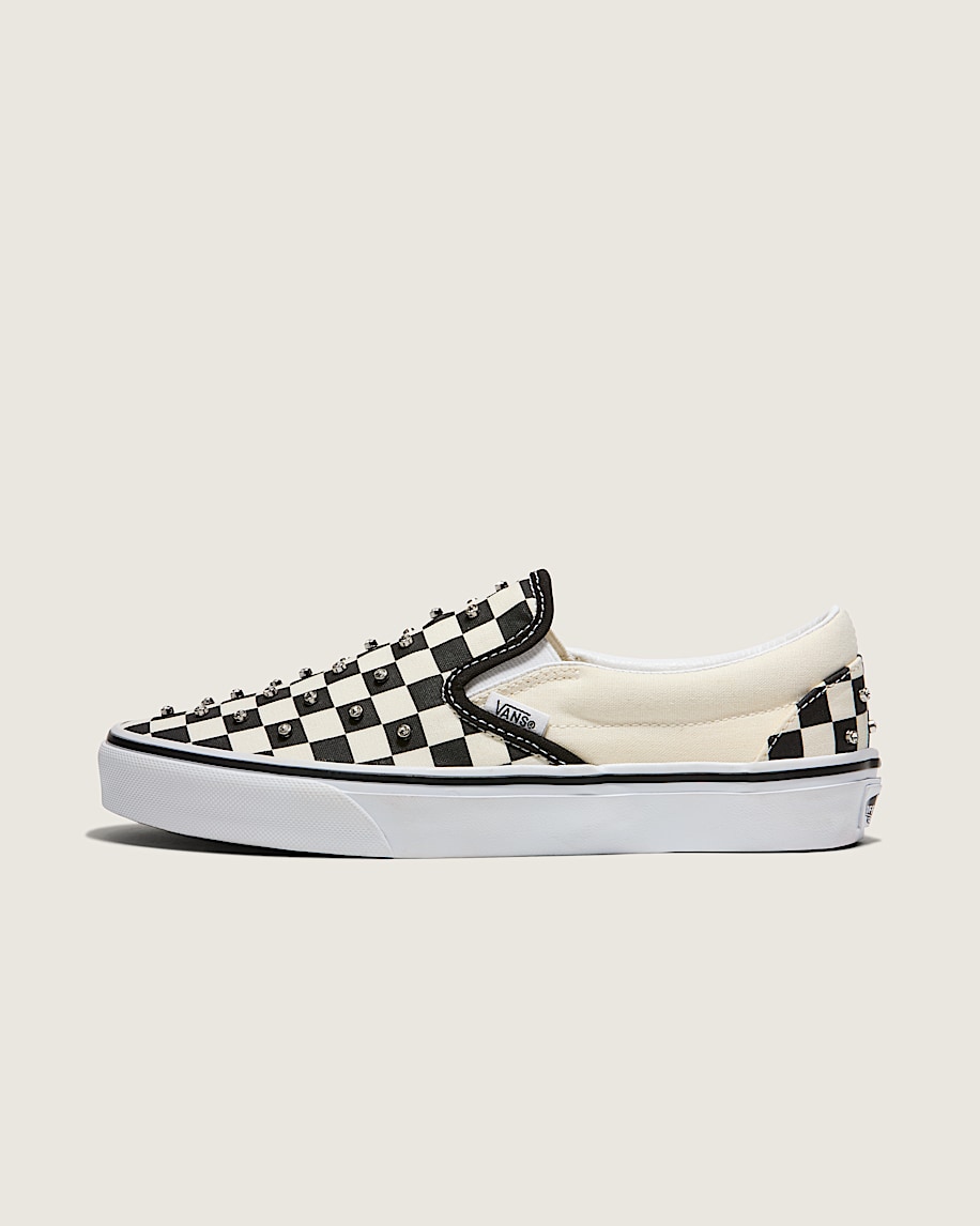 Classic SlipOn Checkerboard Shoe VANS Black  White HERO