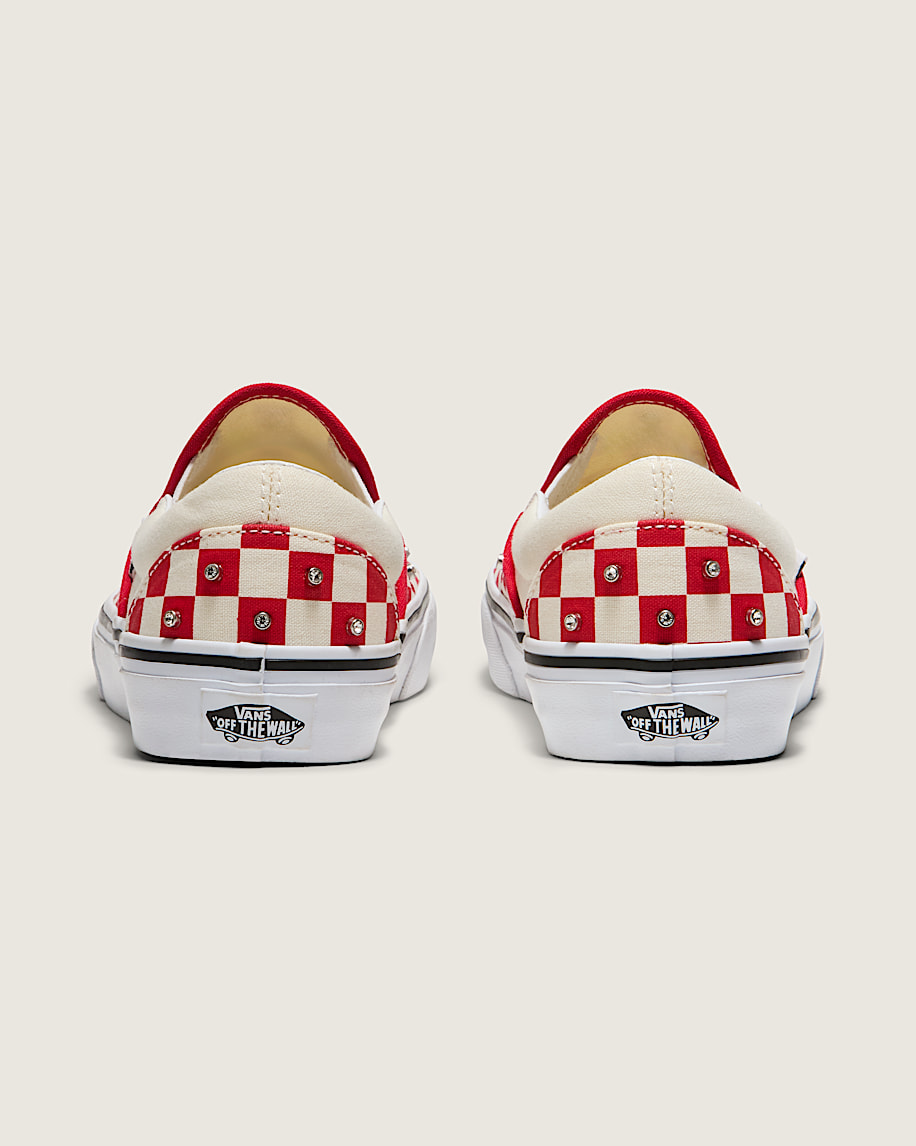 Classic SlipOn Checkerboard Shoe VANS Racing Red  White ALT3