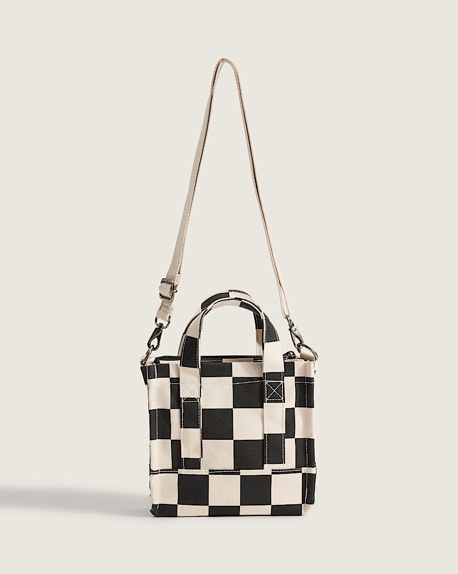Lil Pergs Checkerboard Tote Bag VANS Antique White  Black ALT3