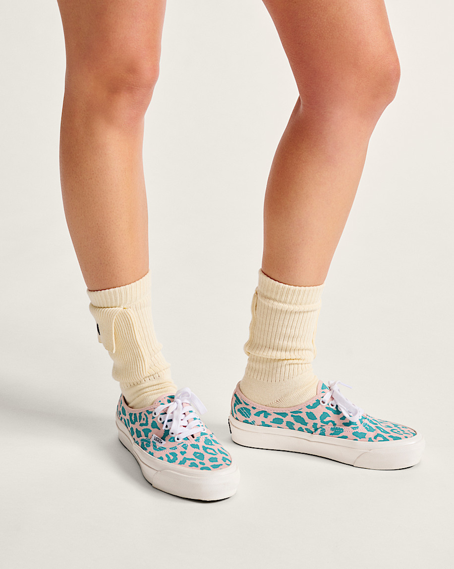 Premium Authentic Shoe VANS Cheetah Sepia Rose Pink  Blue ALT1