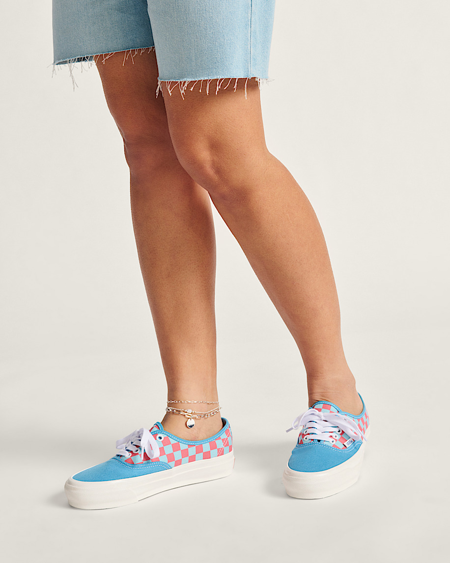 Premium Authentic Checkerboard Shoe VANS Heritage Blue  Pink ALT5