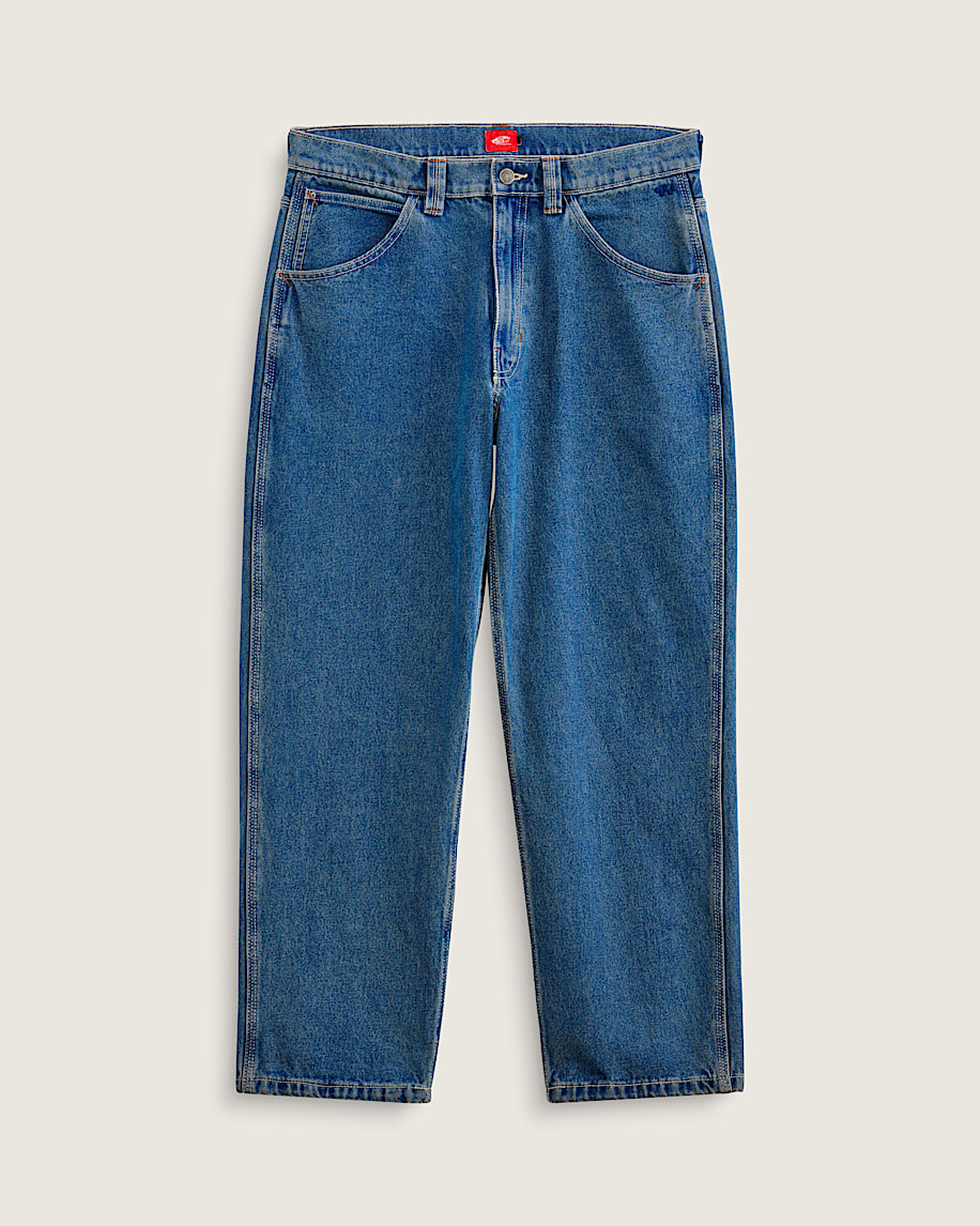 Skate Check5 Loose Denim Pants VANS Vintage Indigo Blue HERO