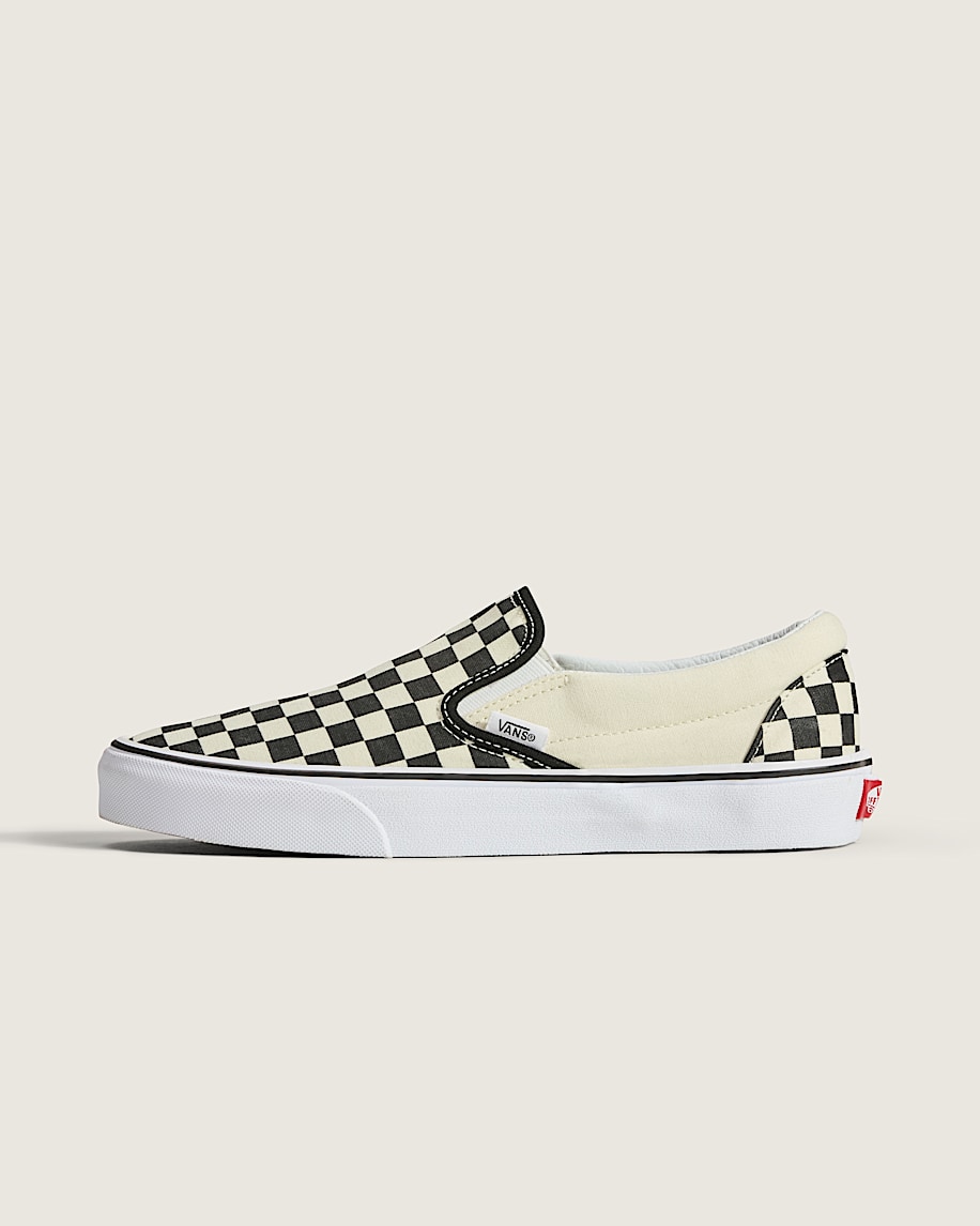 Classic SlipOn Checkerboard Shoe VANS Checkerboard Black  White HERO