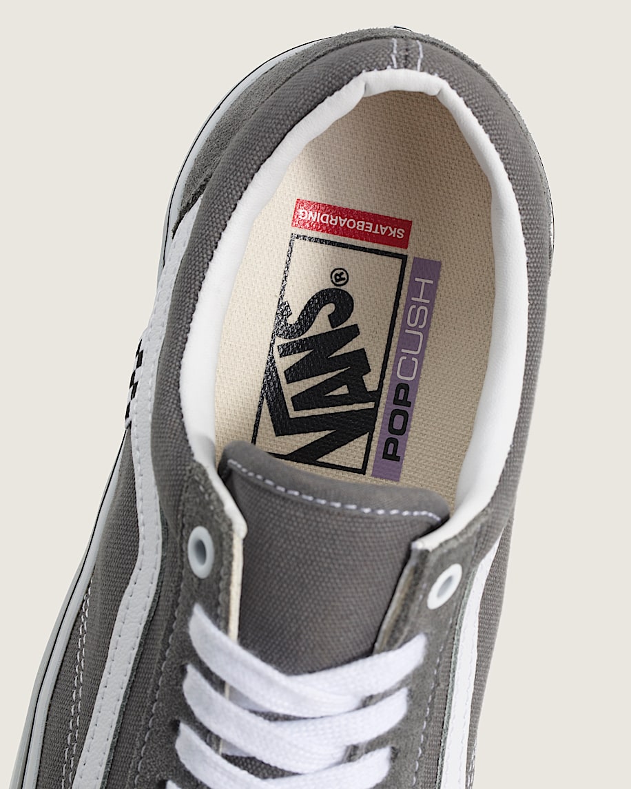 Skate Old Skool Shoe VANS Pewter Grey  White ALT4