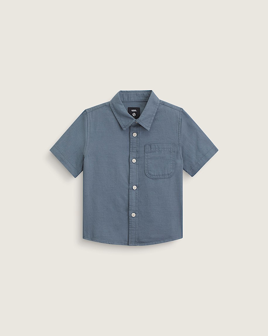 Little Kids Lawson Solid Woven Shirt VANS Grey Blue HERO