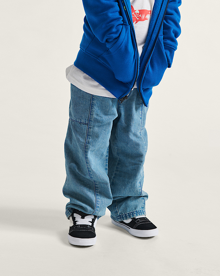 Toddler Knu Skool Shoe VANS Black  White ALT1