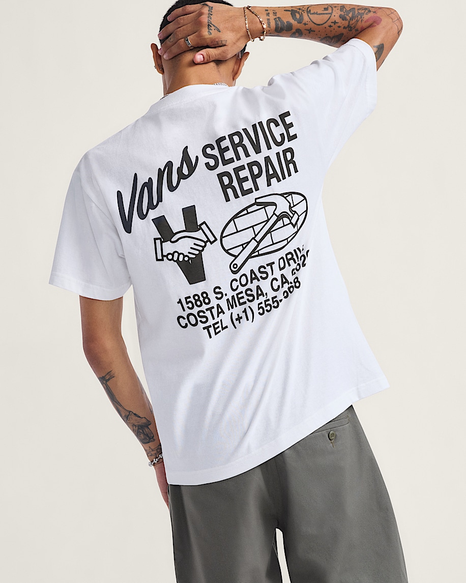 Service Repair TShirt VANS White ALT2