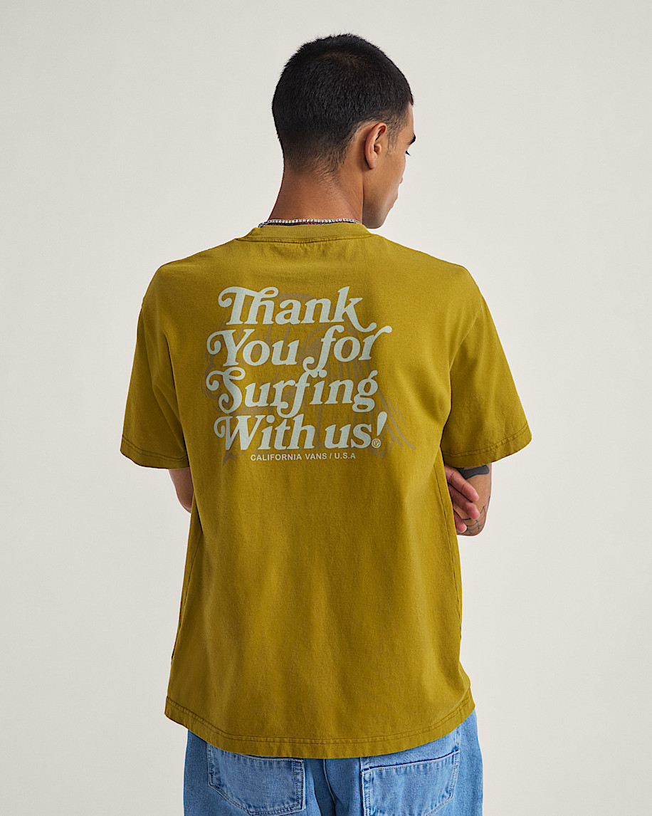 Thanks For Surfin TShirt VANS Burnt Gold Yellow ALT2