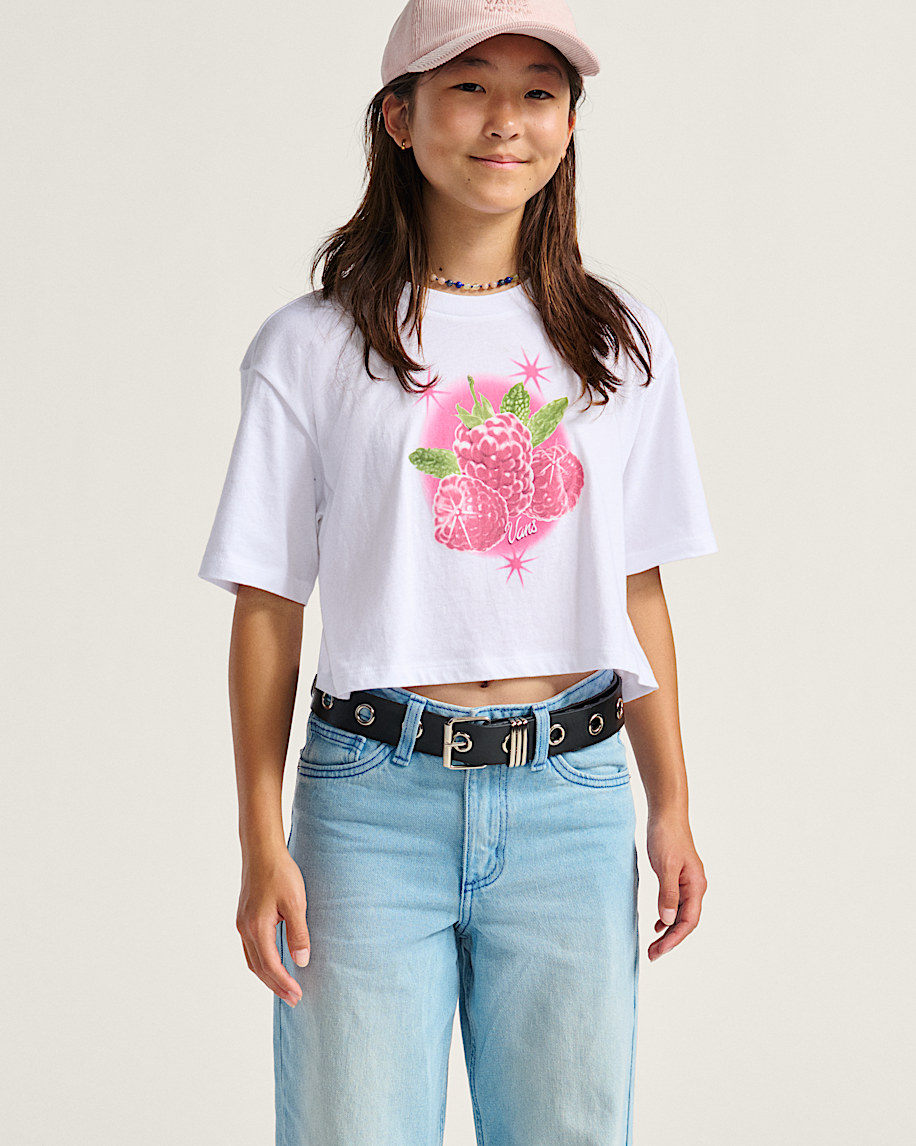 Kids Star Berries Crop TShirt VANS White ALT3