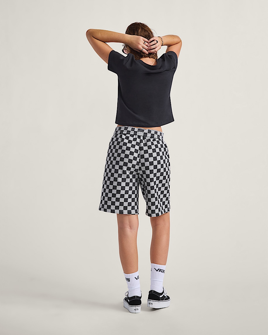 Checkerboard Fleece Shorts - 3