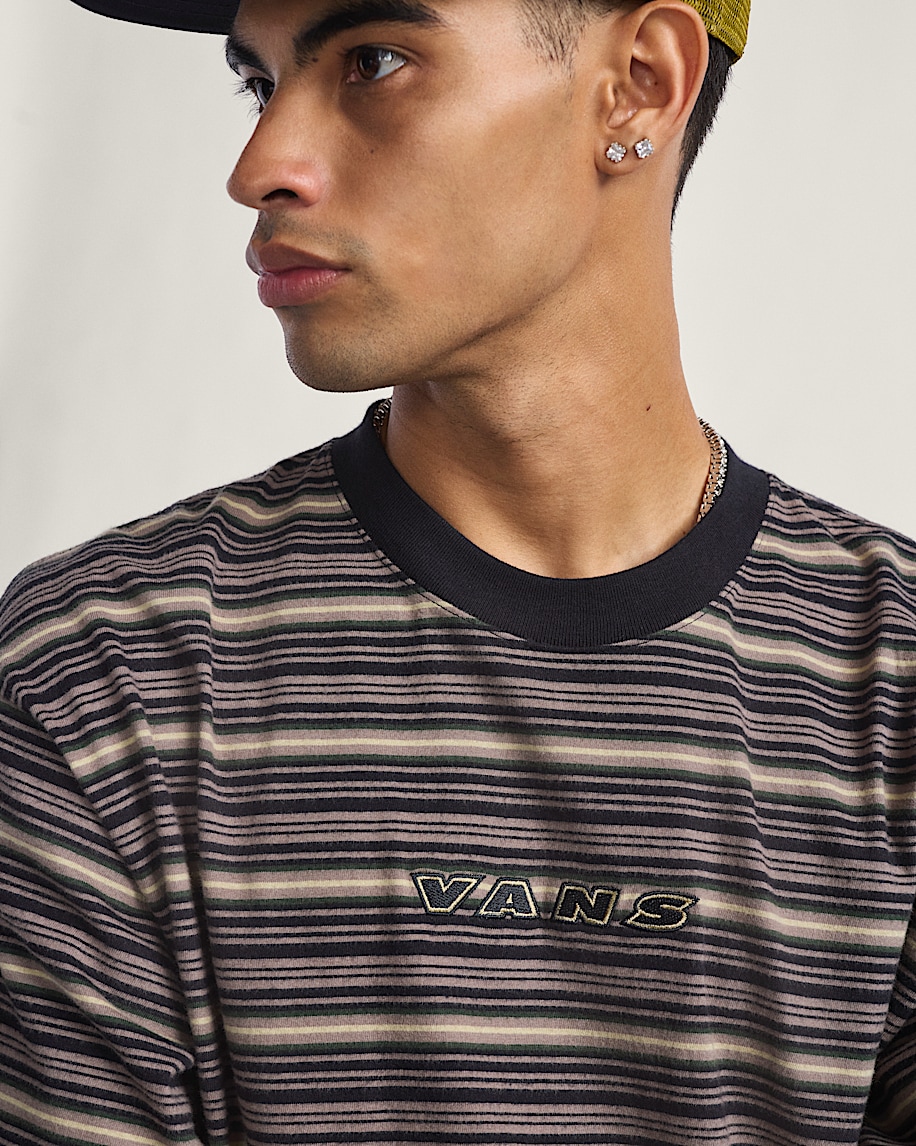 Maglietta Uomo Y2K Retro Baggy A Righe, Girocollo Oversize Stile Emo Techwear, Vestiti Streetwear Estivi