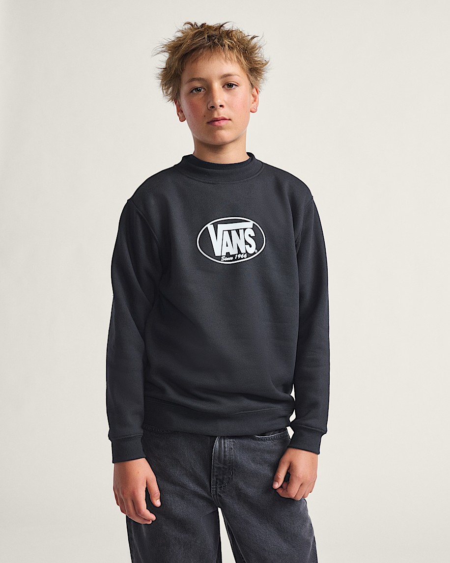 Kids Classic Oval Crew Sweatshirt VANS Black ALT1