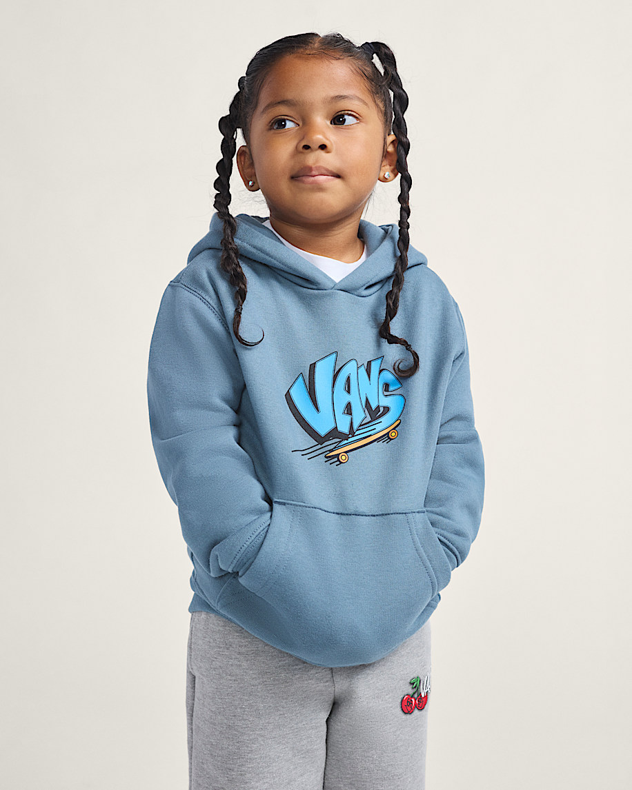Little Kids Vans Sk8 Pullover Hoodie VANS Stormy Weather Black ALT1