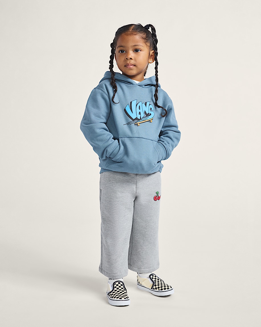 Little Kids Vans Sk8 Pullover Hoodie VANS Stormy Weather Black ALT2