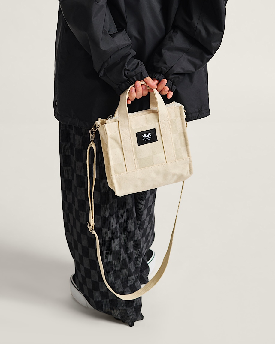 Lil Pergs Checkerboard Tote Bag VANS Oatmeal Beige ALT1
