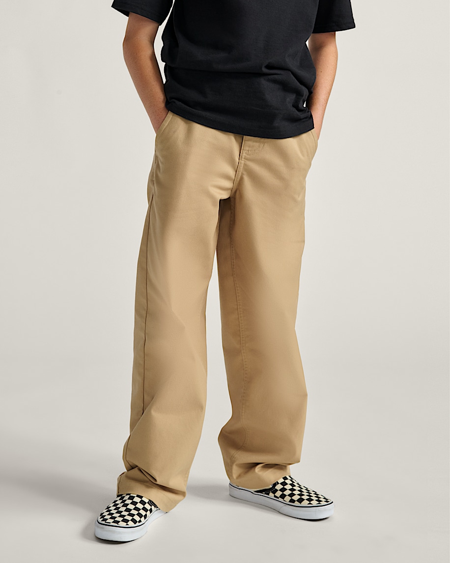 Kids Authentic Chino Loose Pants VANS Incense Brown ALT1