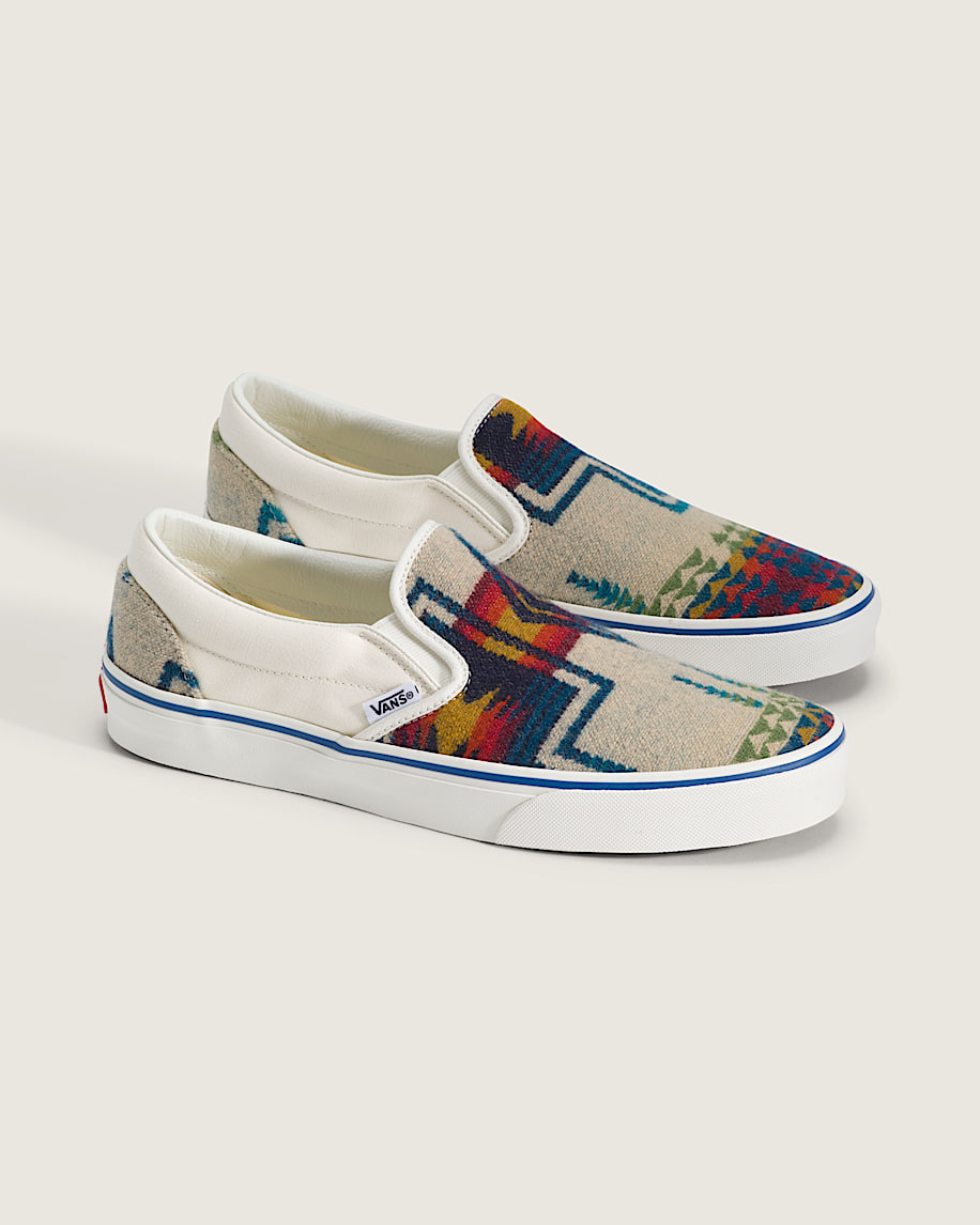 Van Doren Approved X All Nations Classic Slip-On Shoe in White | Vans