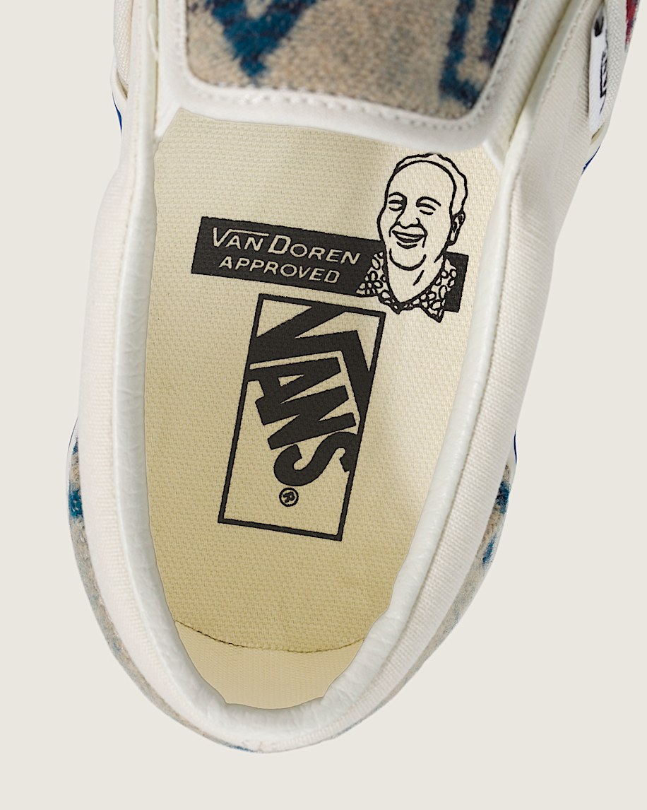 Van Doren Approved X All Nations Classic Slip-On Shoe in White | Vans