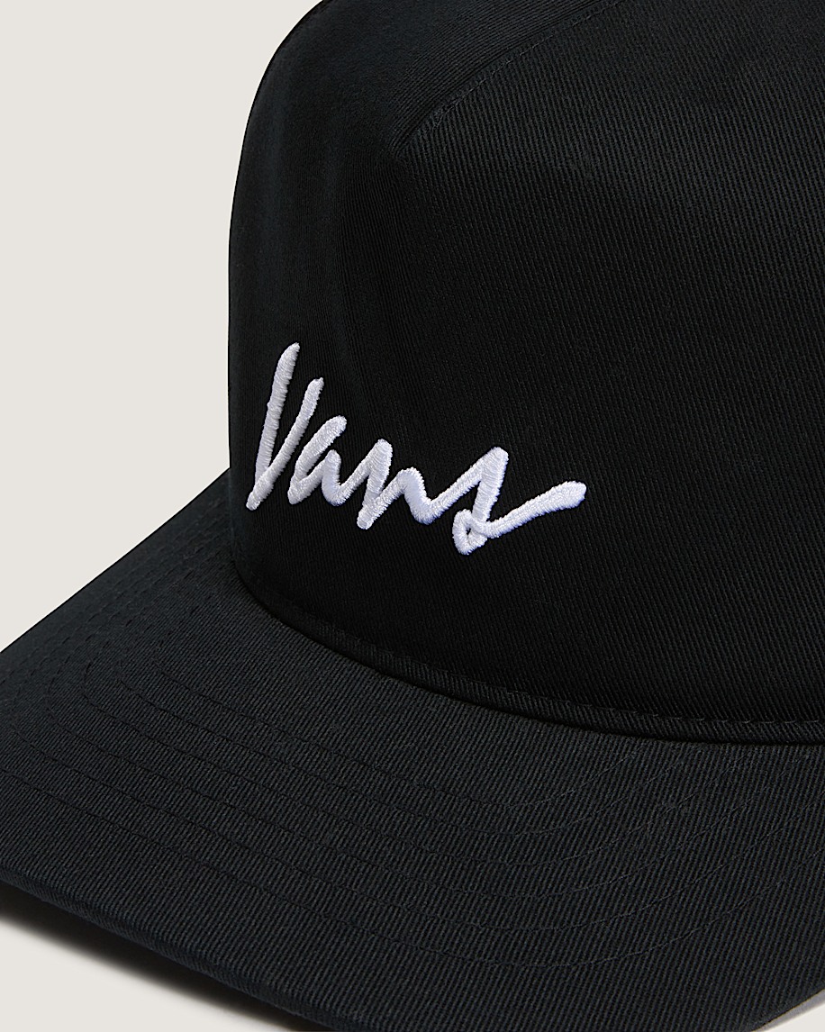 Classic Script Snapback Hat VANS Black ALT2
