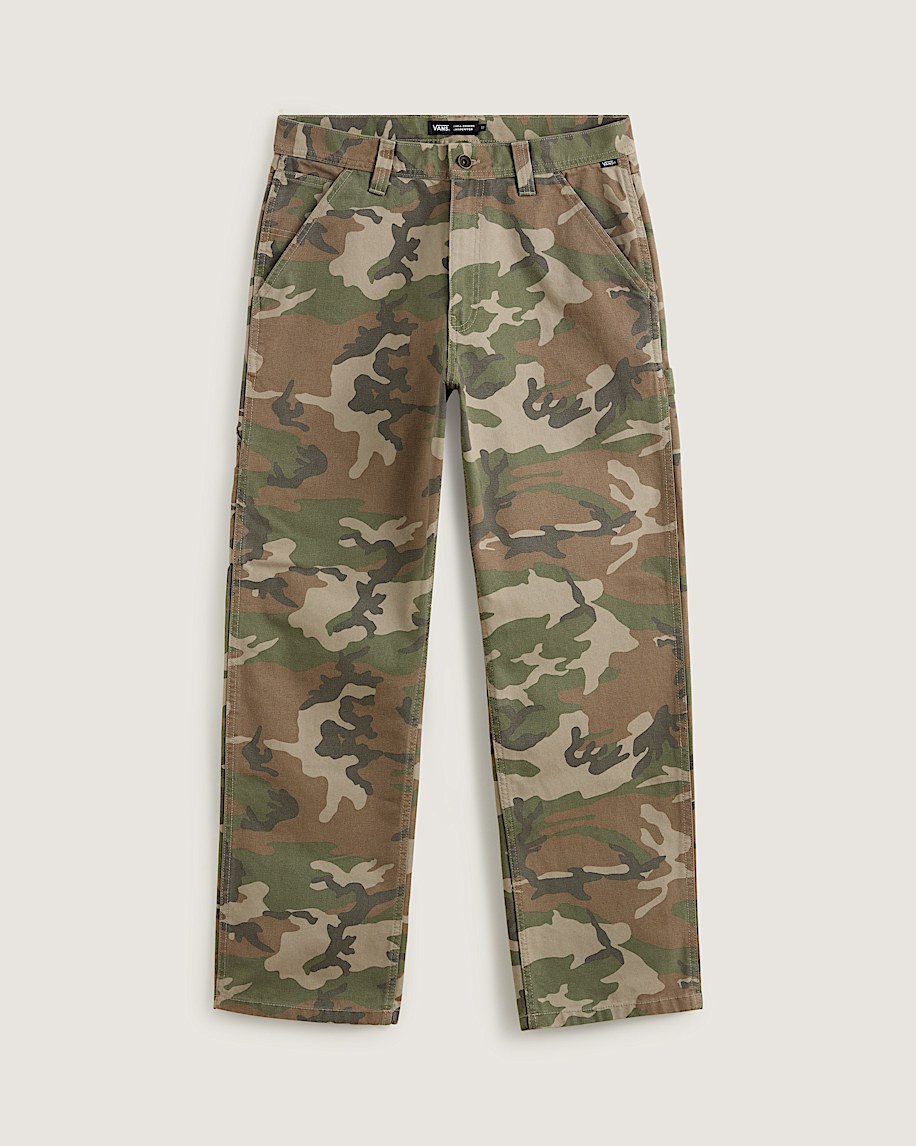 Drill Chore Carpenter Loose Denim Pants VANS Vintage Camo Black HERO