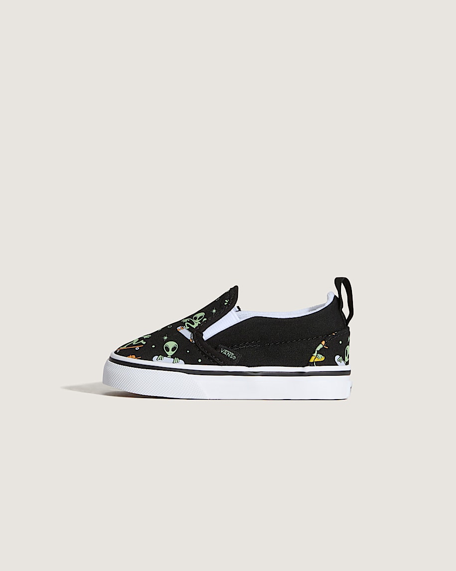 Toddler Classic SlipOn V Shoe VANS Black  Green HERO