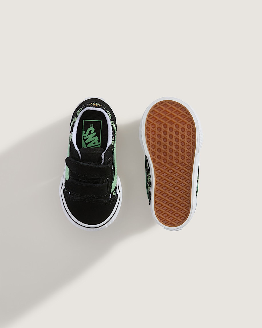 Toddler Old Skool V Shoe VANS Black  Green ALT2