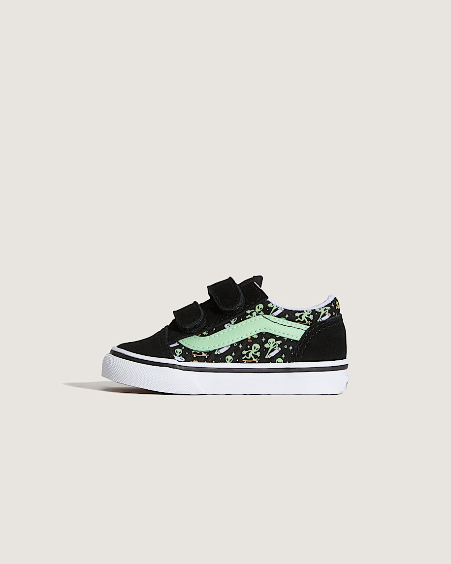 Toddler Old Skool V Shoe VANS Black  Green HERO