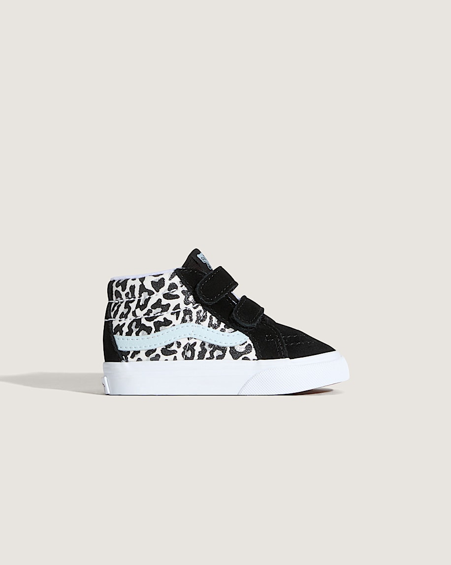Toddler Sk8Mid V Shoe VANS Glitter Leopard Pastel Blue ALT4