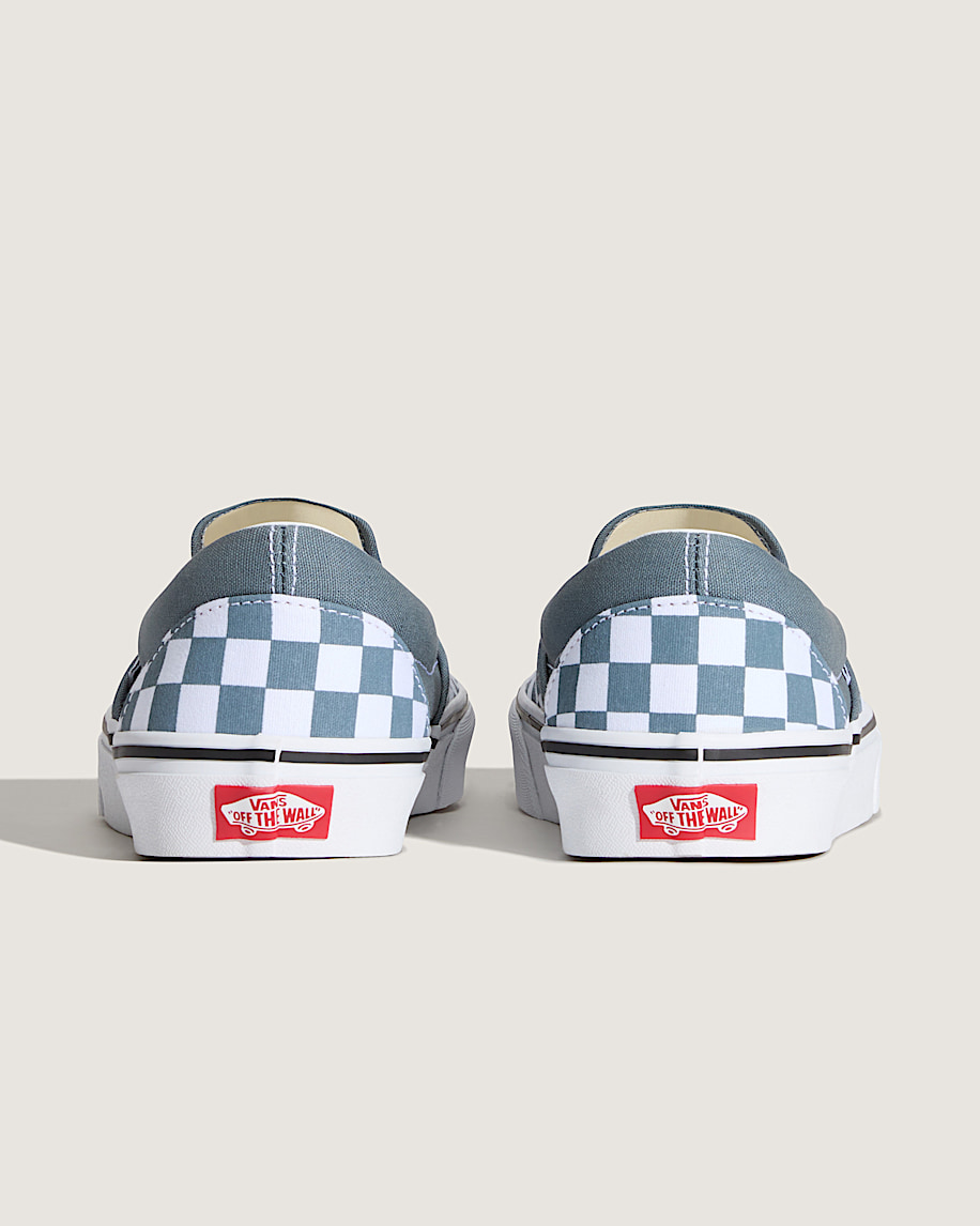 Classic SlipOn Checkerboard Shoe VANS Checkerboard Stormy Weather Blue ALT3