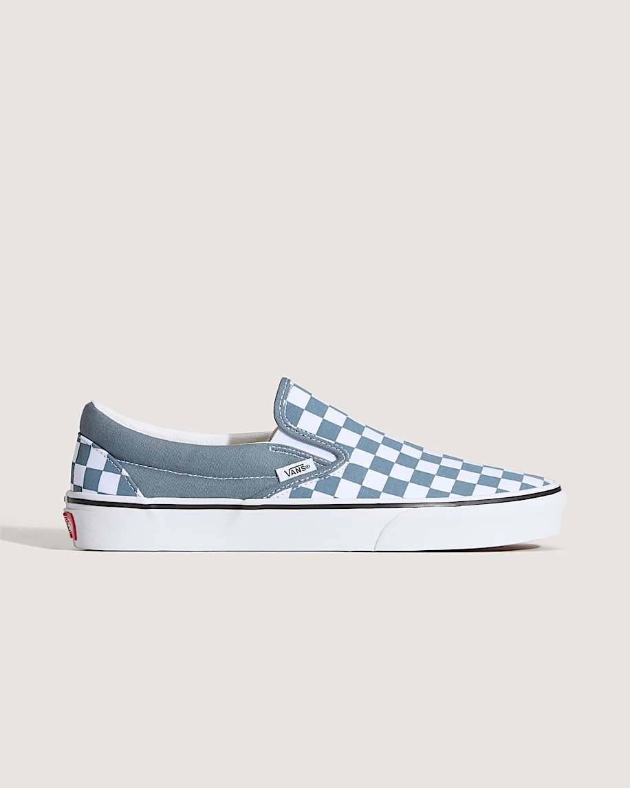 Classic SlipOn Checkerboard Shoe VANS Checkerboard Stormy Weather Blue ALT4