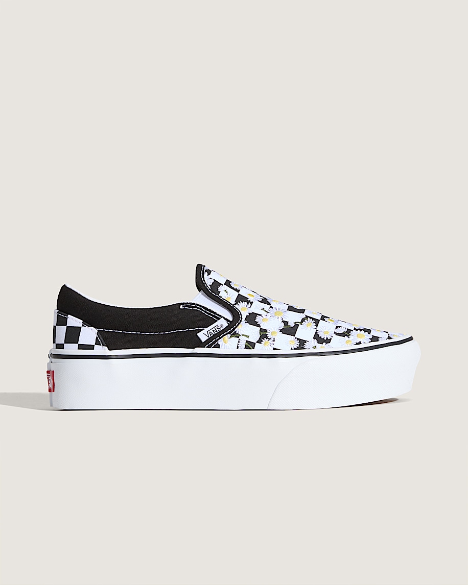 Classic Slip-On Platform Checkerboard Shoe - 5