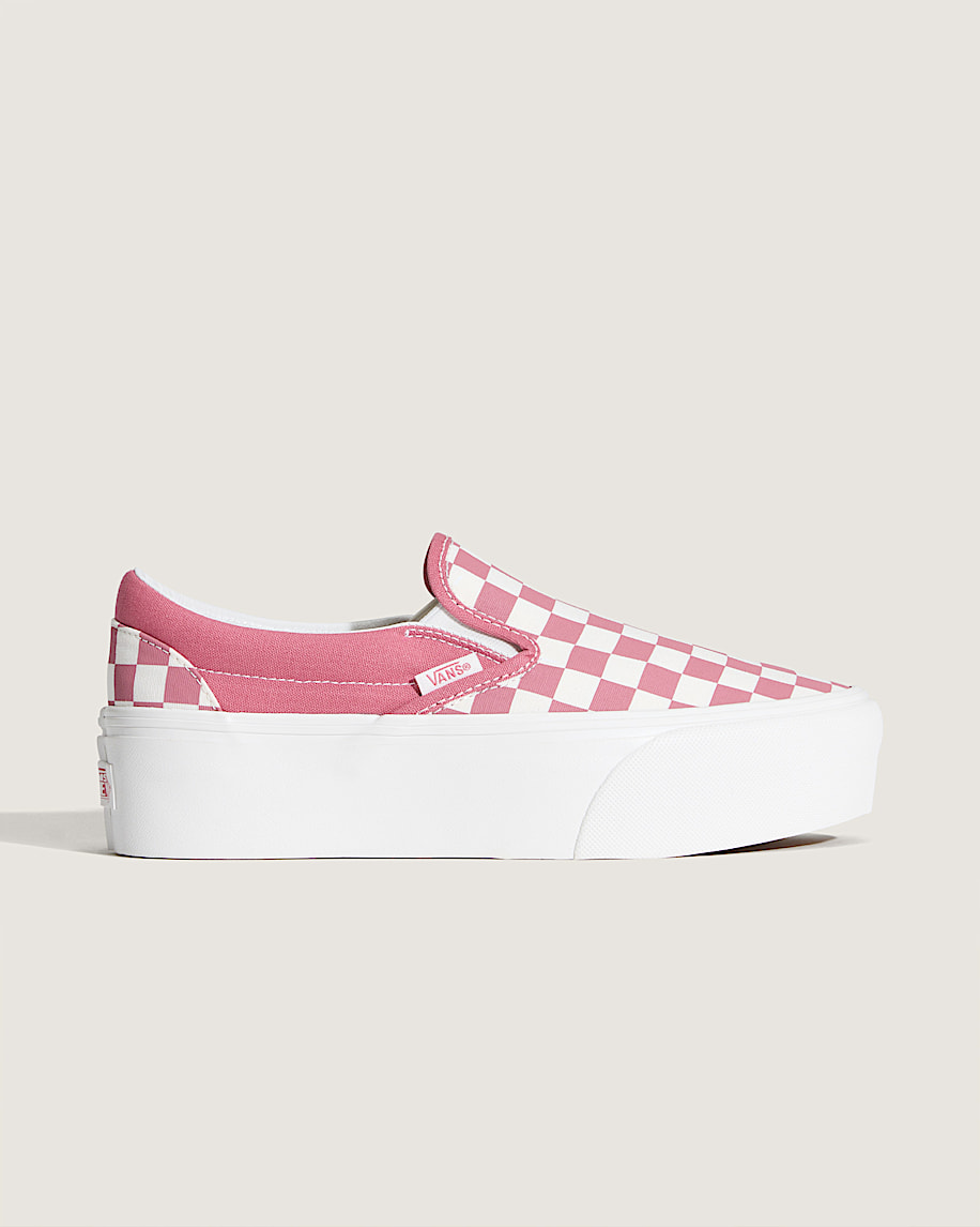 Classic Slip-On Platform Checkerboard Shoe - 5