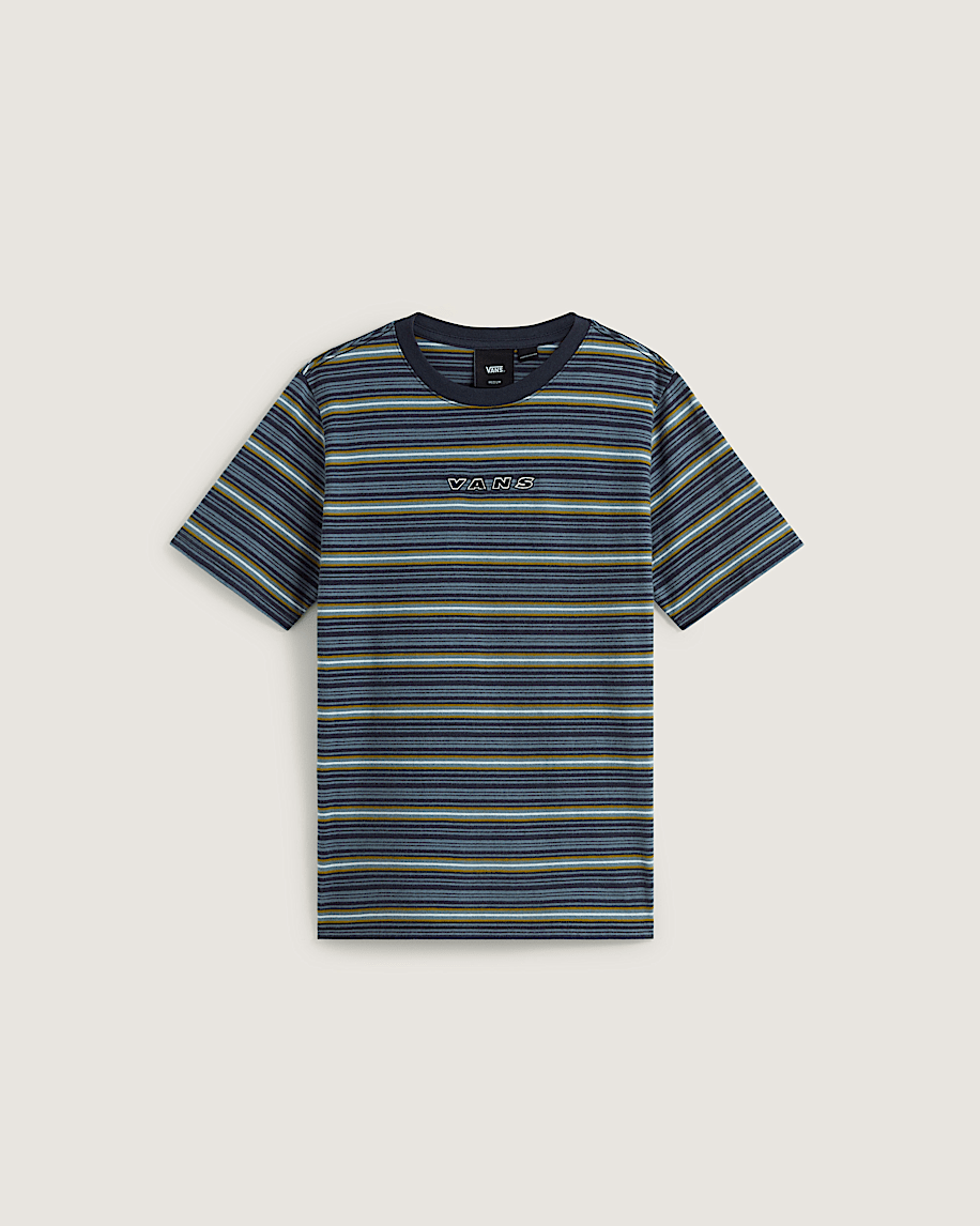 Kids Cameron Stripe TShirt VANS Stormy Weather  Parisian Night Blue HERO